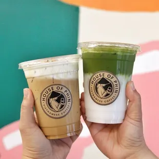 Hue-Style Salted Cream and Coconut Matcha Latte