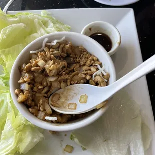 Chicken lettuce wrap