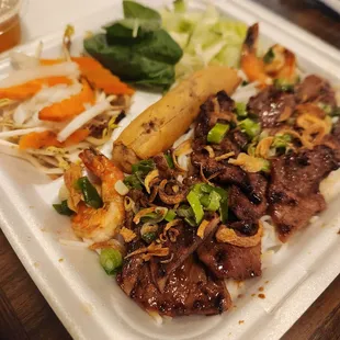 a plate of food on a table