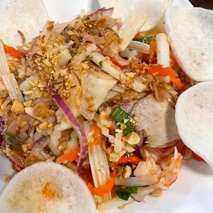 a plate of food on a table