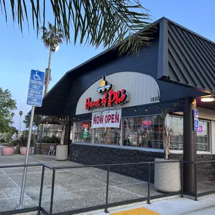 the front of a restaurant