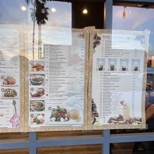 ramen and noodles, menu