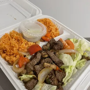 Filet Mignon with Tomato Rice (Com Bo Luc Lac)