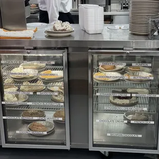 a kitchen with a lot of pies