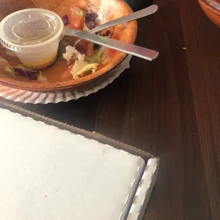 a plate of food on a table