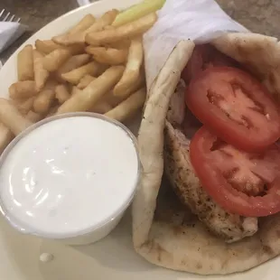 Chicken Gyro , French Fries and Ranch on side!