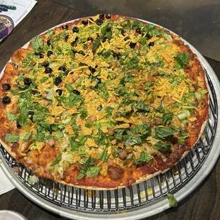 Taco pizza