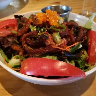 Salmon Skin Salad