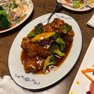 a plate of food on a table