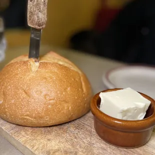 Sourdough bread and butter