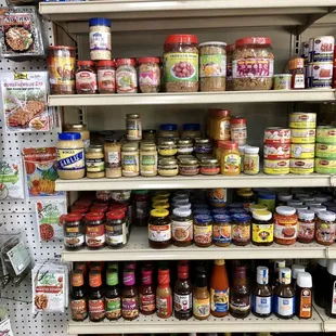 Lots of Asian sauces and spices!! Couldn't fit it all in one photo