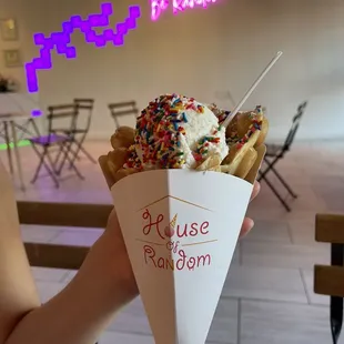 Plain Jane Bubble Waffle Ice Cream
