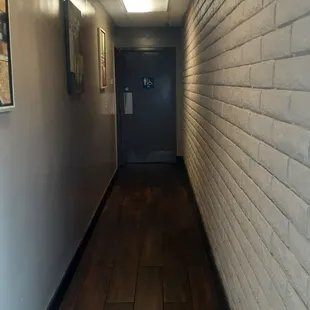 To the loo.