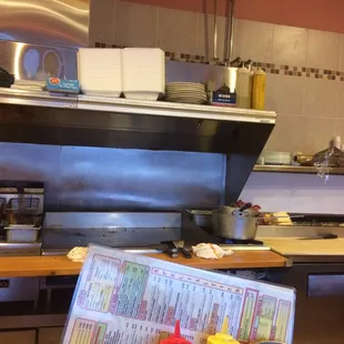 The cook makes a meal for you while you watch. That means, you get to smell the deliciousness while it's being made.