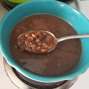 Their beef barley has changed, used to be thicker and more traditionally lighter brown.  Brought a quart home, hardly any beef in it..