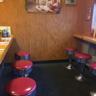 This is about his old school lunch counter as it gets.