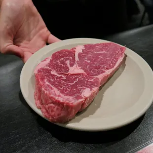 Presented to me as an 8 oz. ribeye.