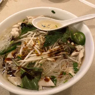 Chicken pho.  Big bowl for a great price