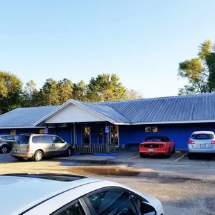 the front of the restaurant