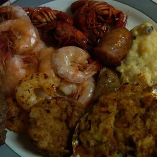 My first of 4 other plates of the hot food!