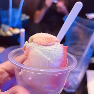 Rainbow sherbet ice cream