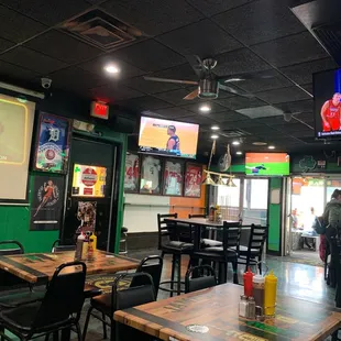 Sports are on TV everywhere you look.