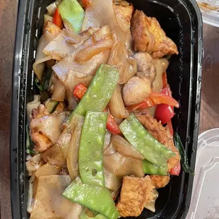 Drunken Noodles with tofu