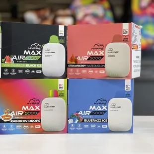 HYPPE MAX AIR, all flavors in stock! 5000 puffs rechargeable!