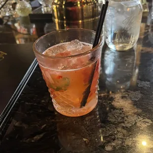 I honestly forget the name of this drinks. It was the one with jalapeño in it.