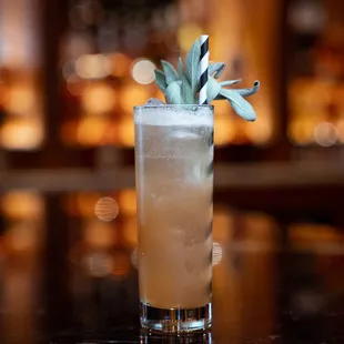 a close up of a cocktail