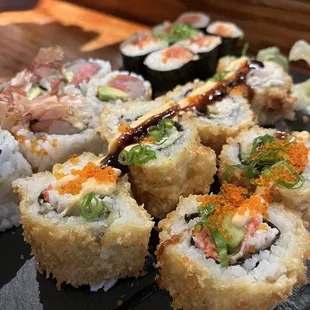 5. Golden California Roll, 1. Special House Roll, 19. Spicy Toro Roll