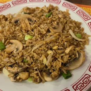 Mushroom fried rice. Awesome.