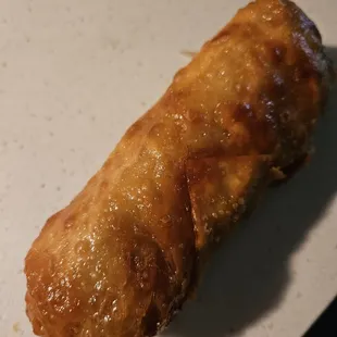 Egg roll drenched in oil