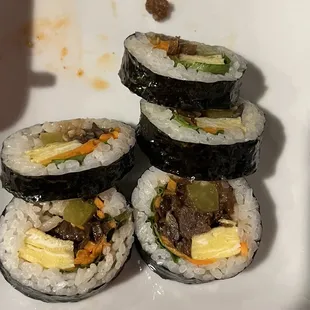 Korean roll (half eaten )
