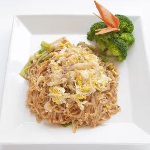 Chan pad poo - Stir fried noodle with crab meat