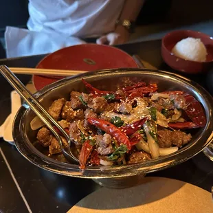 stir-fried lamb