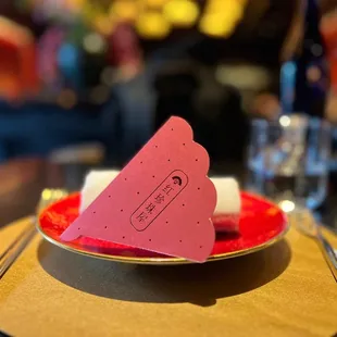 a place setting for a meal
