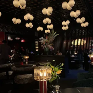 The setting from a semi circular booth