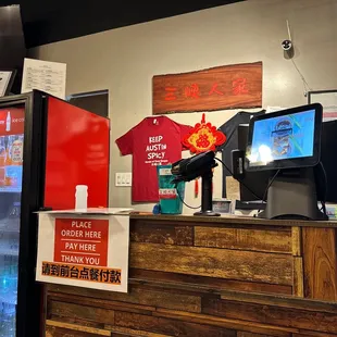 The counter for ordering.