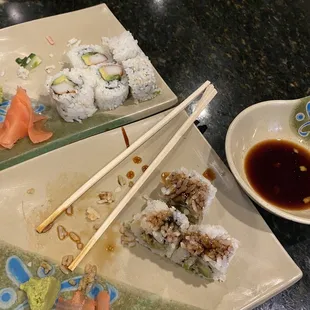 California roll and the Eel roll