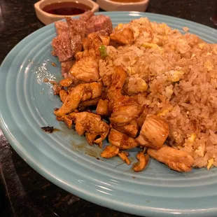 Shogun Lunch (chicken, steak, fried rice)