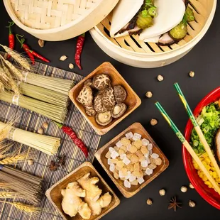 a variety of food items