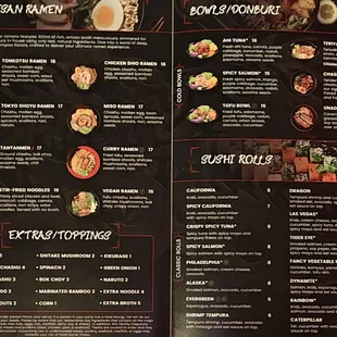 More menu pages