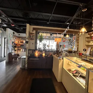 the interior of a coffee shop