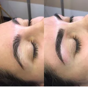 Instagram is shown in screenshot, these are microbladed brows I did.