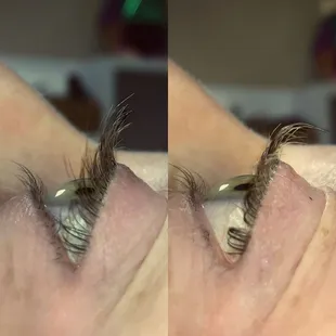 Lash perm. Pic 1 is before, pic 2 is after. Lasts for 8 weeks!!