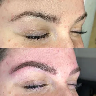 Microblading before and after