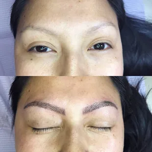 Microblading before and after