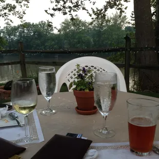 Bones of a pleasant summer evening meal on the back 'patio'. Pictured: Breckenridge 471 IPA