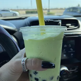 Honeydew with tapioca  Owner said No. 1 popular flavor!!